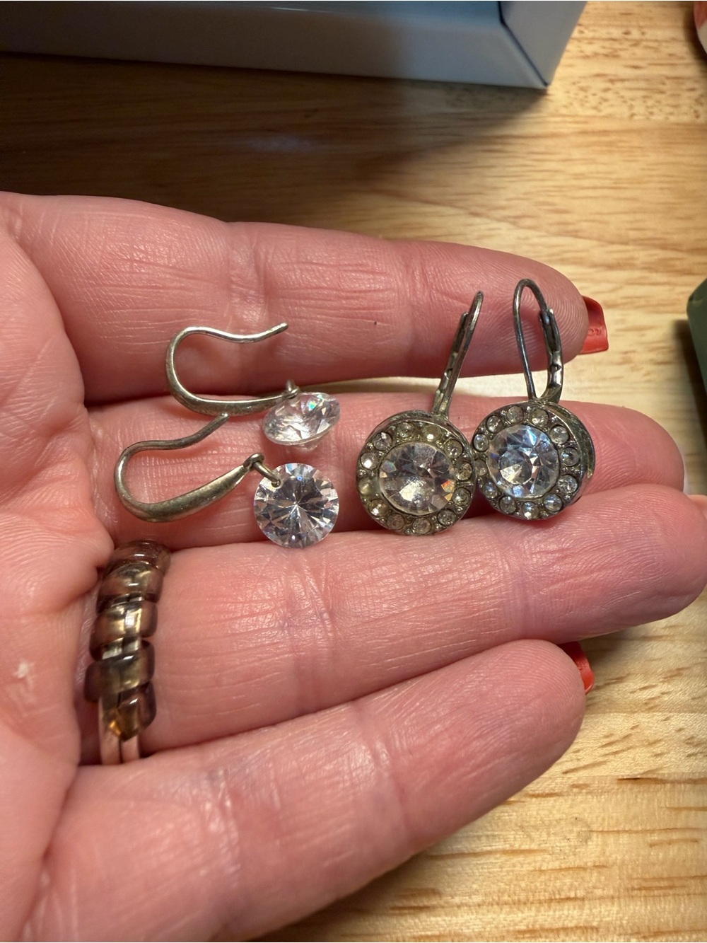 Crystal Drop Dangle Earrings - Clear Crystal